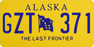 AK license plate GZT371