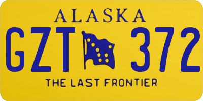 AK license plate GZT372