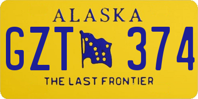 AK license plate GZT374