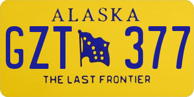 AK license plate GZT377