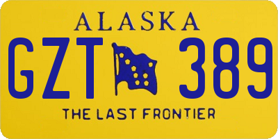 AK license plate GZT389