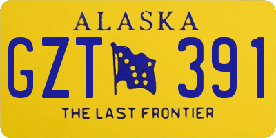 AK license plate GZT391