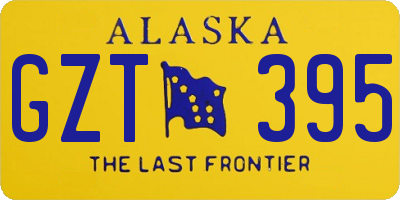 AK license plate GZT395