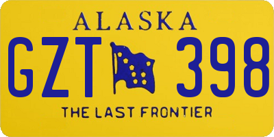 AK license plate GZT398