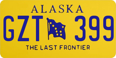 AK license plate GZT399