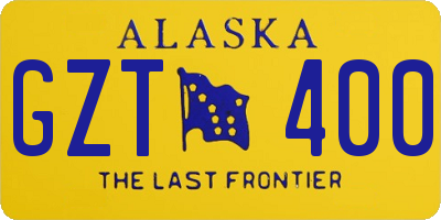 AK license plate GZT400