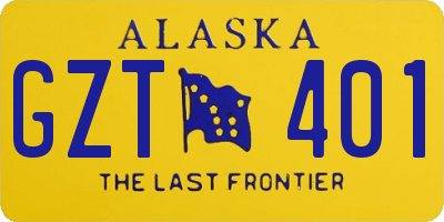 AK license plate GZT401