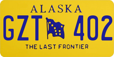 AK license plate GZT402