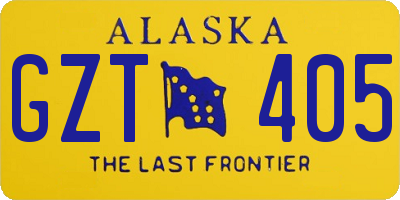 AK license plate GZT405