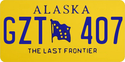 AK license plate GZT407