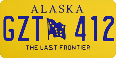 AK license plate GZT412