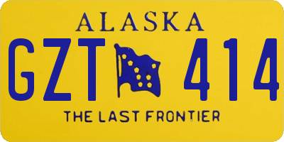 AK license plate GZT414