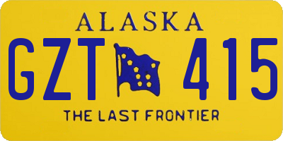 AK license plate GZT415