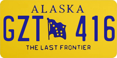 AK license plate GZT416