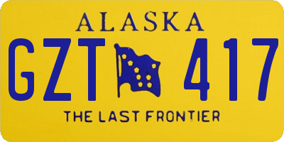 AK license plate GZT417