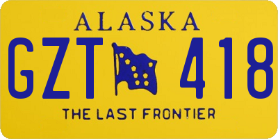 AK license plate GZT418