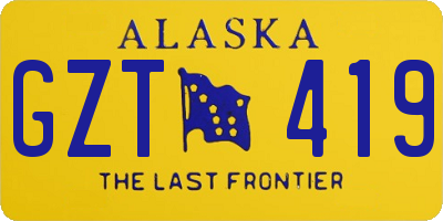 AK license plate GZT419