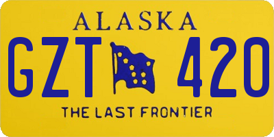 AK license plate GZT420