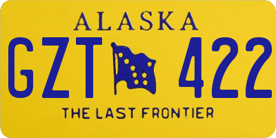 AK license plate GZT422