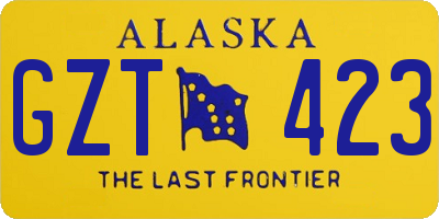 AK license plate GZT423