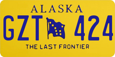 AK license plate GZT424