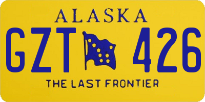 AK license plate GZT426