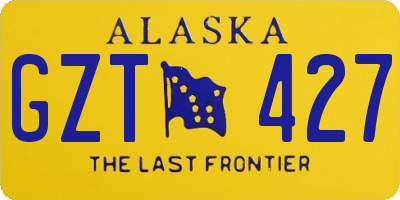 AK license plate GZT427