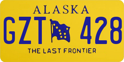 AK license plate GZT428