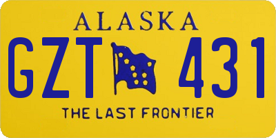 AK license plate GZT431