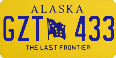 AK license plate GZT433