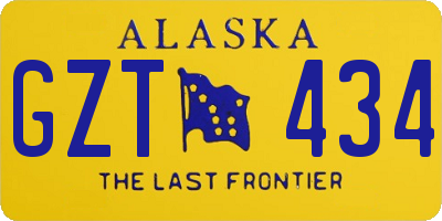 AK license plate GZT434