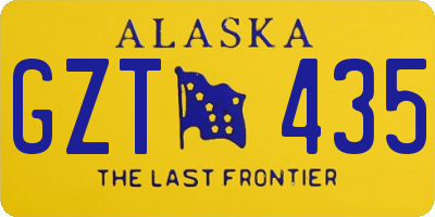 AK license plate GZT435