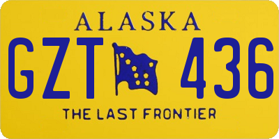 AK license plate GZT436