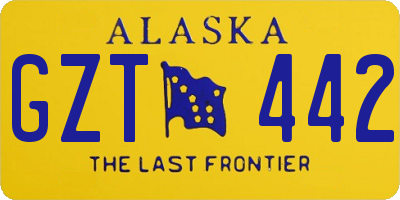 AK license plate GZT442