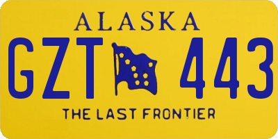 AK license plate GZT443