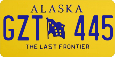 AK license plate GZT445