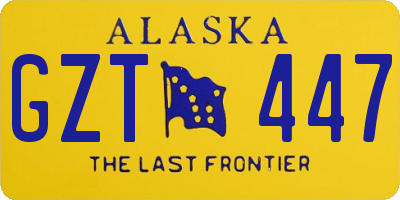 AK license plate GZT447