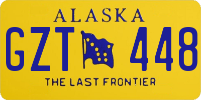 AK license plate GZT448