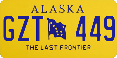 AK license plate GZT449