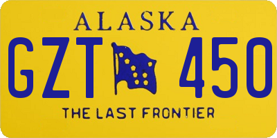 AK license plate GZT450