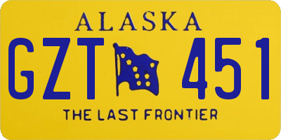 AK license plate GZT451