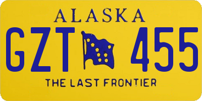 AK license plate GZT455