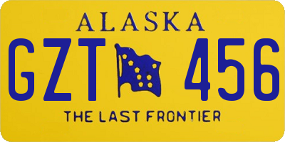 AK license plate GZT456