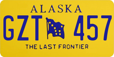 AK license plate GZT457