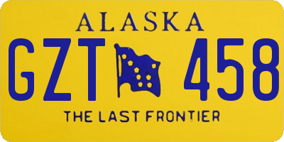 AK license plate GZT458