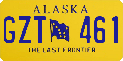 AK license plate GZT461