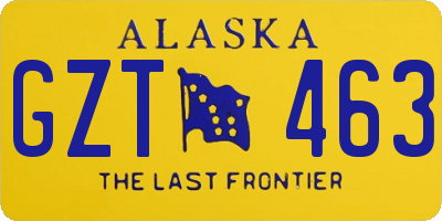 AK license plate GZT463