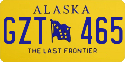 AK license plate GZT465