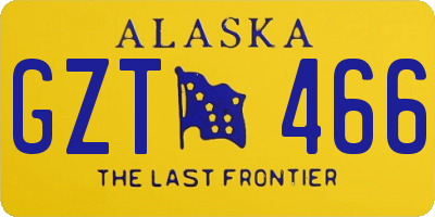 AK license plate GZT466