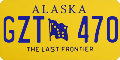 AK license plate GZT470